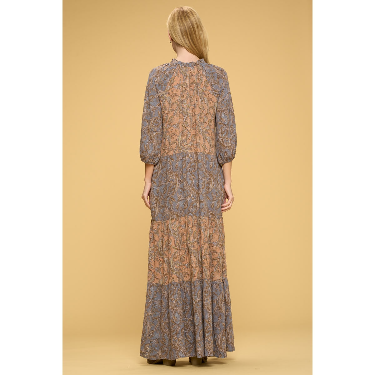 Paisley Tier Dress - Sand