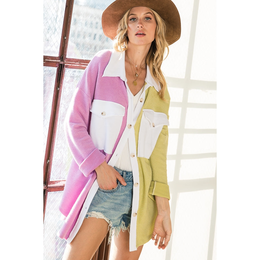 Color Block Contrast Shirt