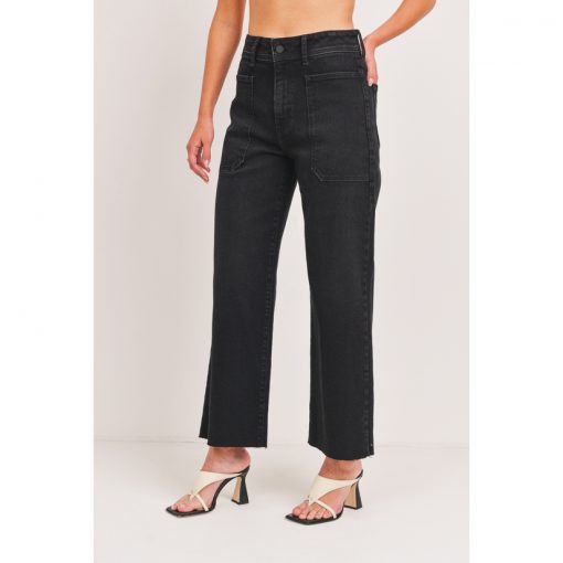 High Rise Utility Wide Leg - Black