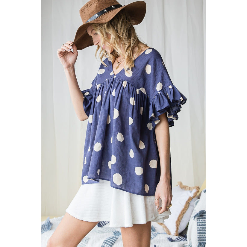 Dot Top - Navy