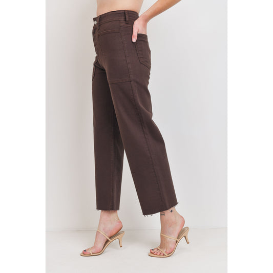 High Rise Utility Wide Leg - Espresso