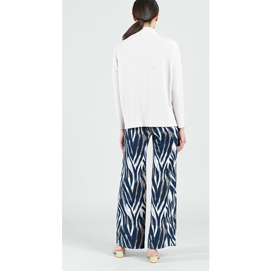 Funnel Neck High Low Top - Bone