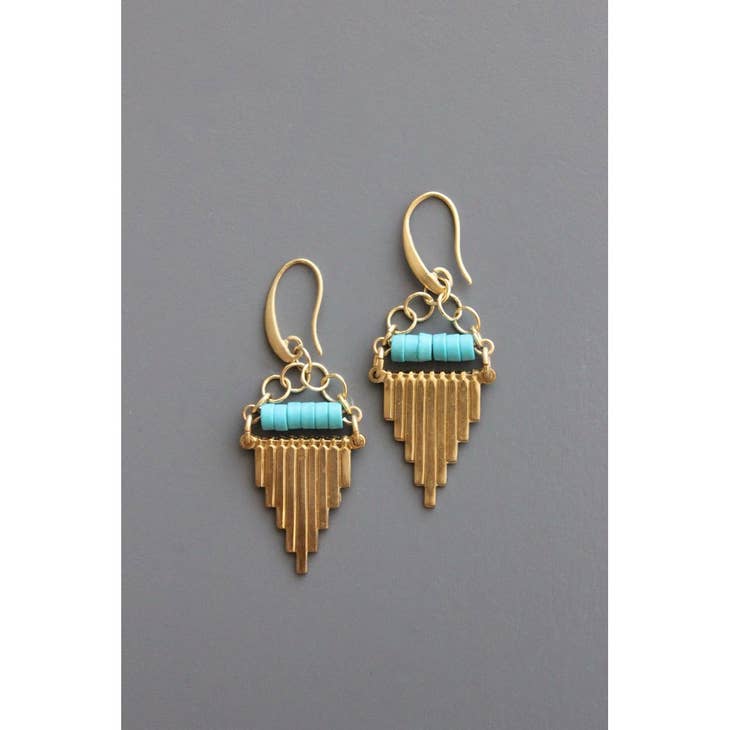 Geo Turquoise Earrings
