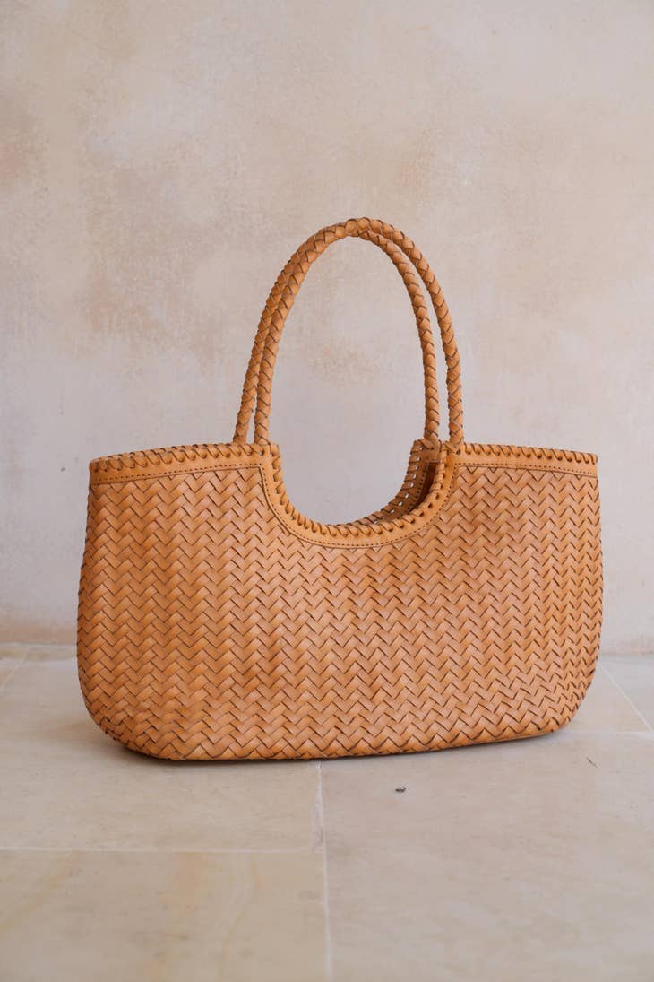 Jolene Handwoven Leather Tote