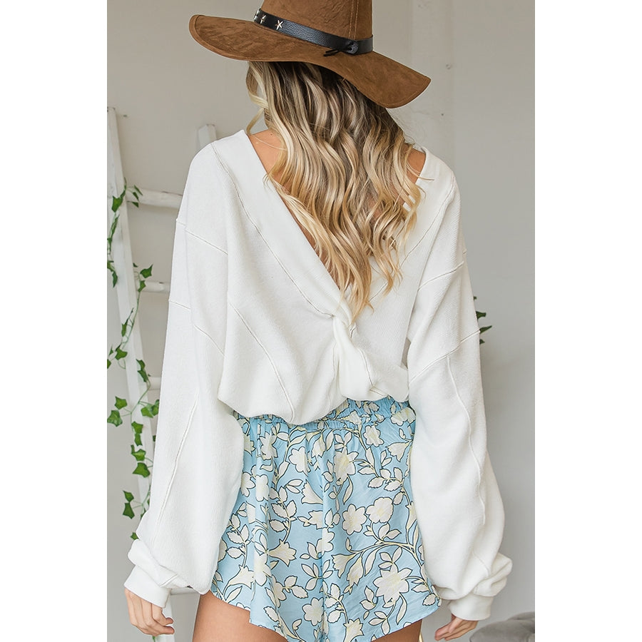 Brushed Twist Sweater - White