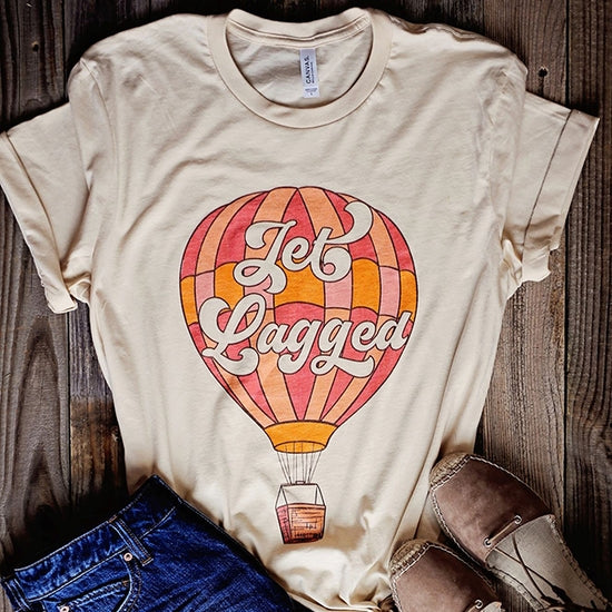 Jet Lagged Tee - Cream - Final Sale