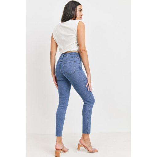 High Rise Scissor Cut Skinny - Medium Wash