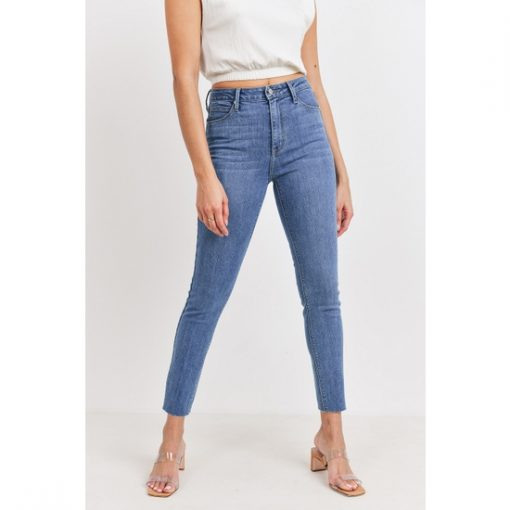 High Rise Scissor Cut Skinny - Medium Wash