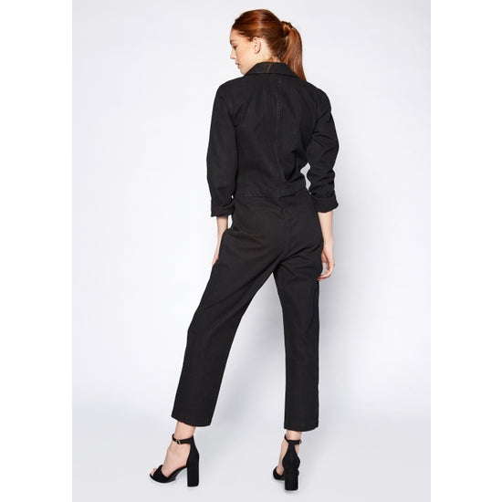 Yanni Denim Jumpsuit - Black