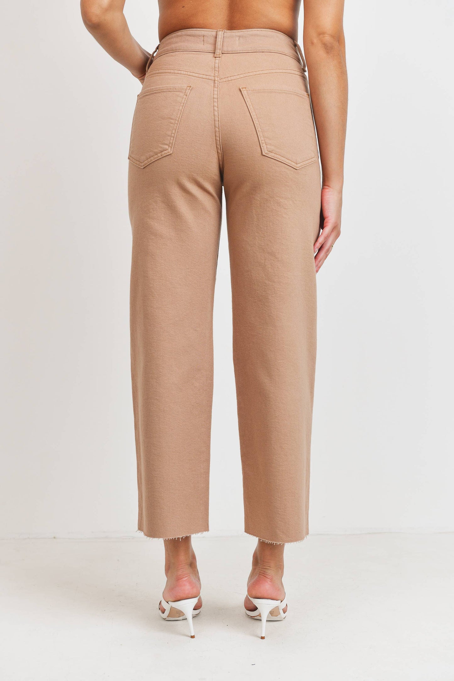 High Rise Utility Wide Leg - Latte