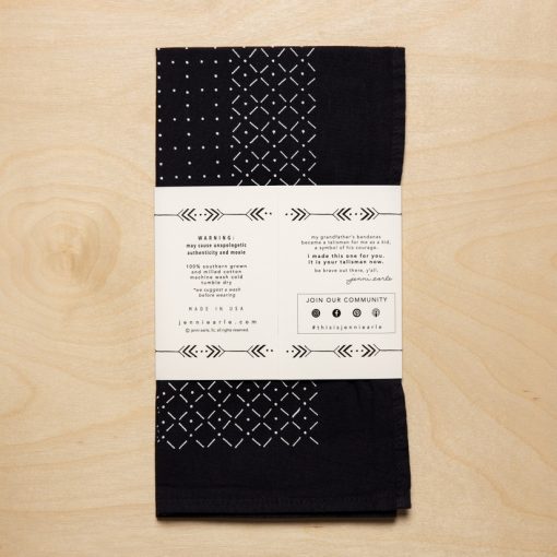 Jenni Earle Bandana - Be Brave Black