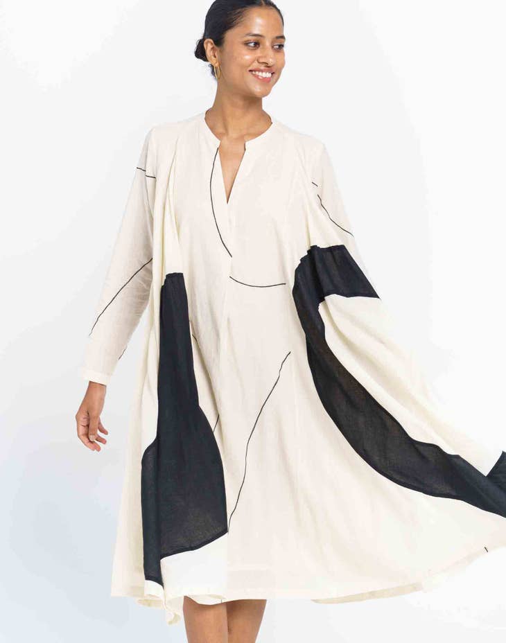 Color Block Midi Dress
