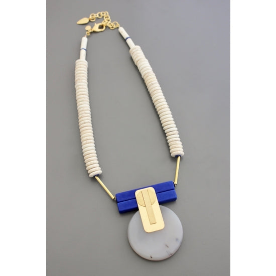 Colbalt Circle Necklace