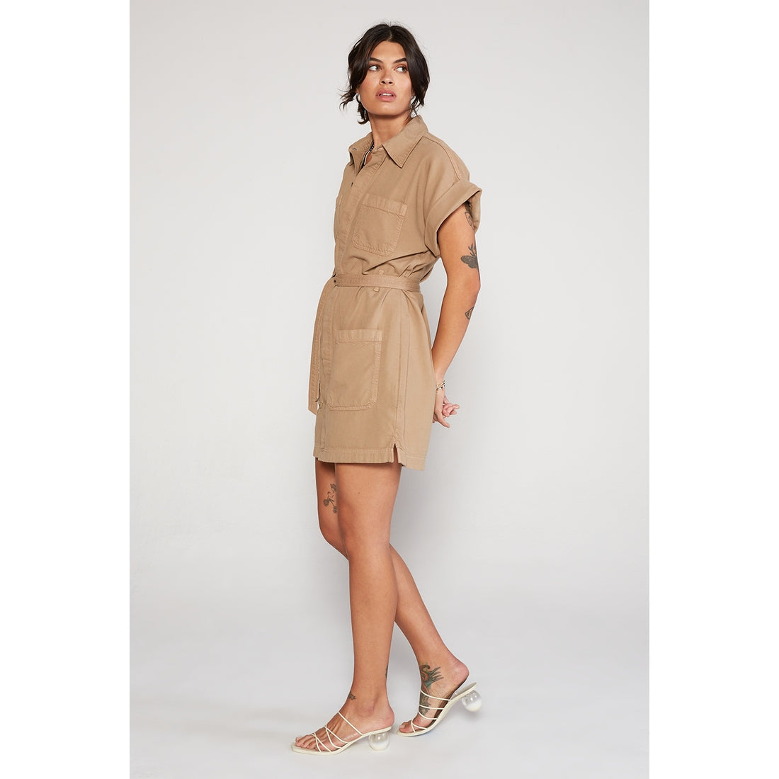 Austyn Safari Dress - Cuban Sand