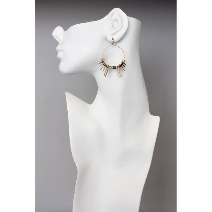 Jasper & Brass Rays Hoop Earrings