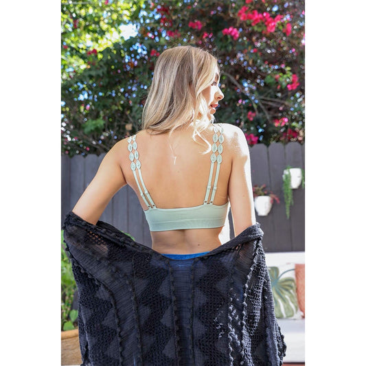 Eye Lace Bralette - Sage