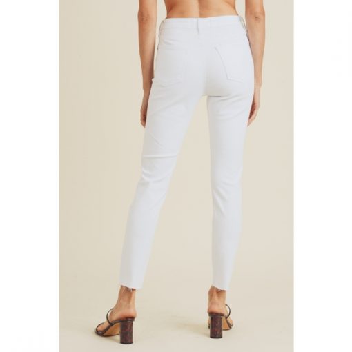 High Rise Scissor Cut Skinny - White