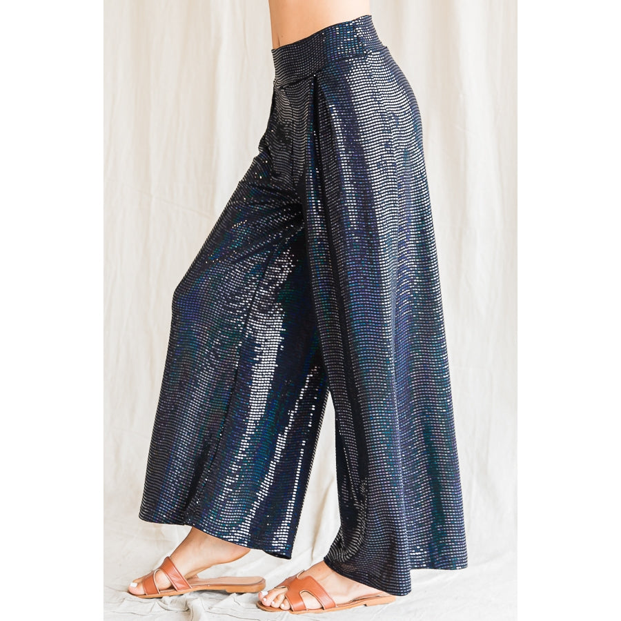 Black Sequin Opal Pants