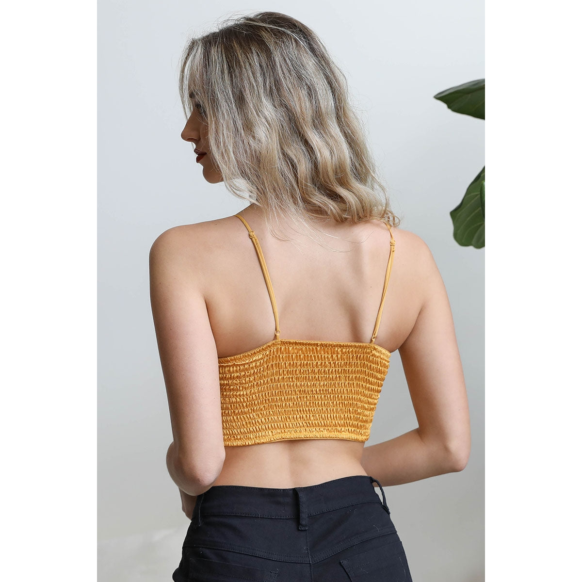 Crochet Lace Bralette - Mustard