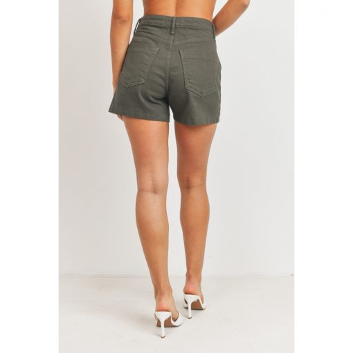 Cargo Denim Short - Olive