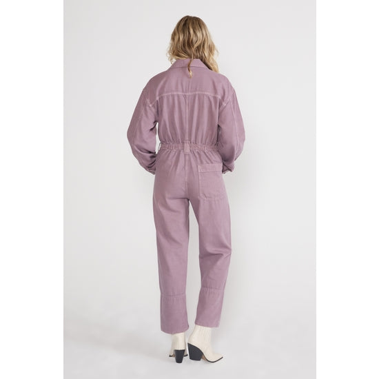 Kingsley Denim Jumpsuit - Purple