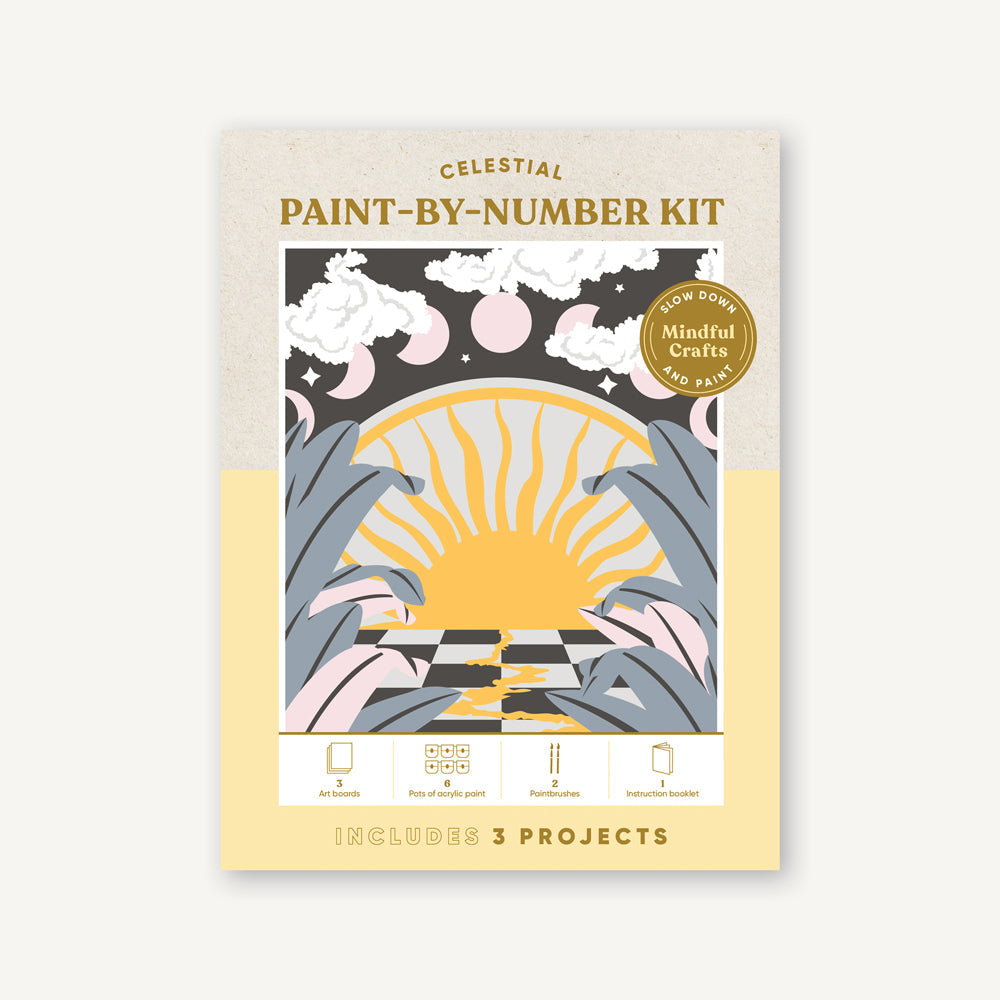 Mindful Crafts: Celestial Paint-by-Number Kit