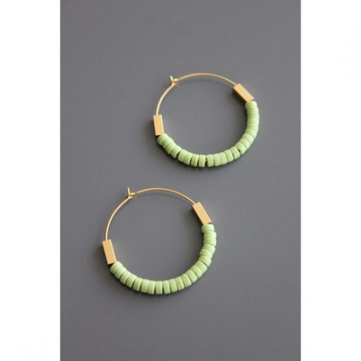 Lime Bead Earring