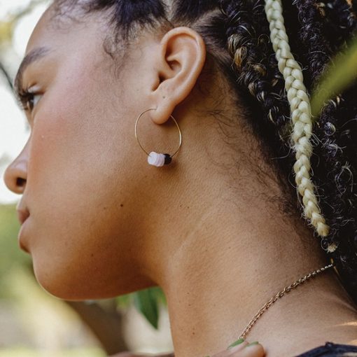Indio Hoop Earring - Smoky Quartz