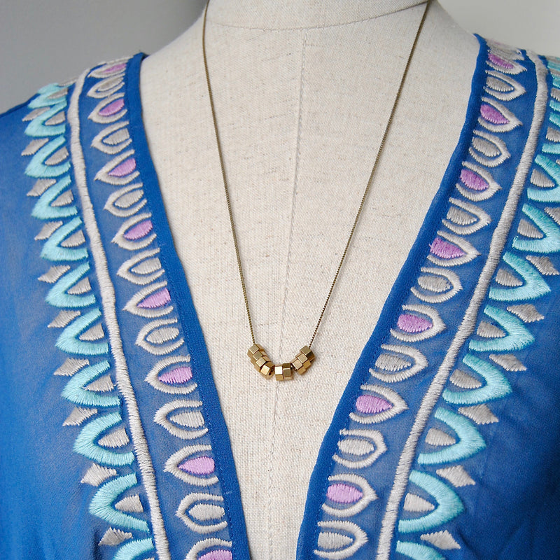 Hexagon Cluster Necklace