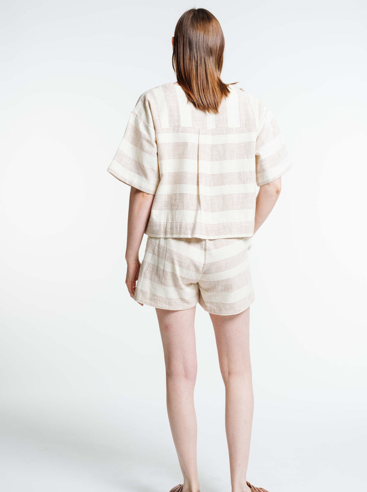Everyday Short - Terracotta Stripe
