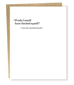 Check Yourself Card by Sapling Press
