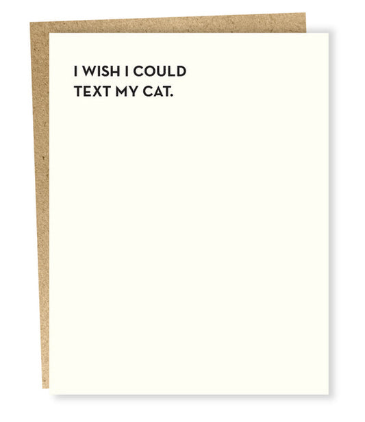 Cat Text Card by Sapling Press