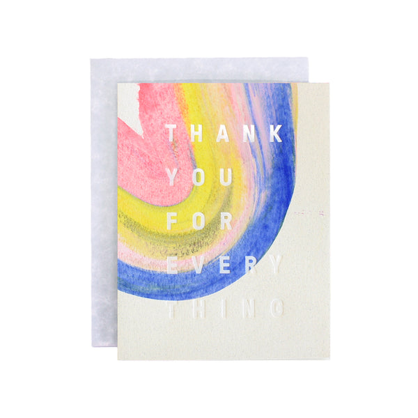 Rainbow Thanks Card by Moglea