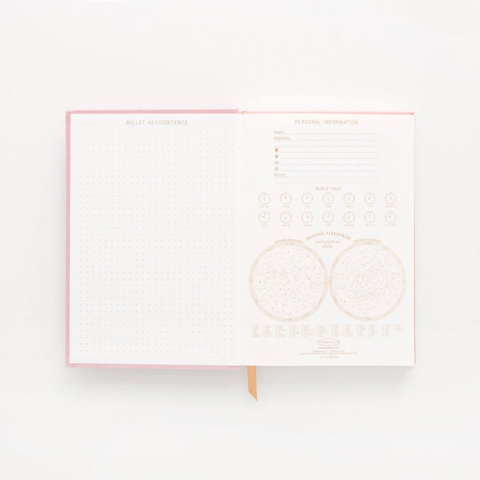 Bookcloth Weekly Planner - Pink - DAMAGE/AS IS - Final Sale
