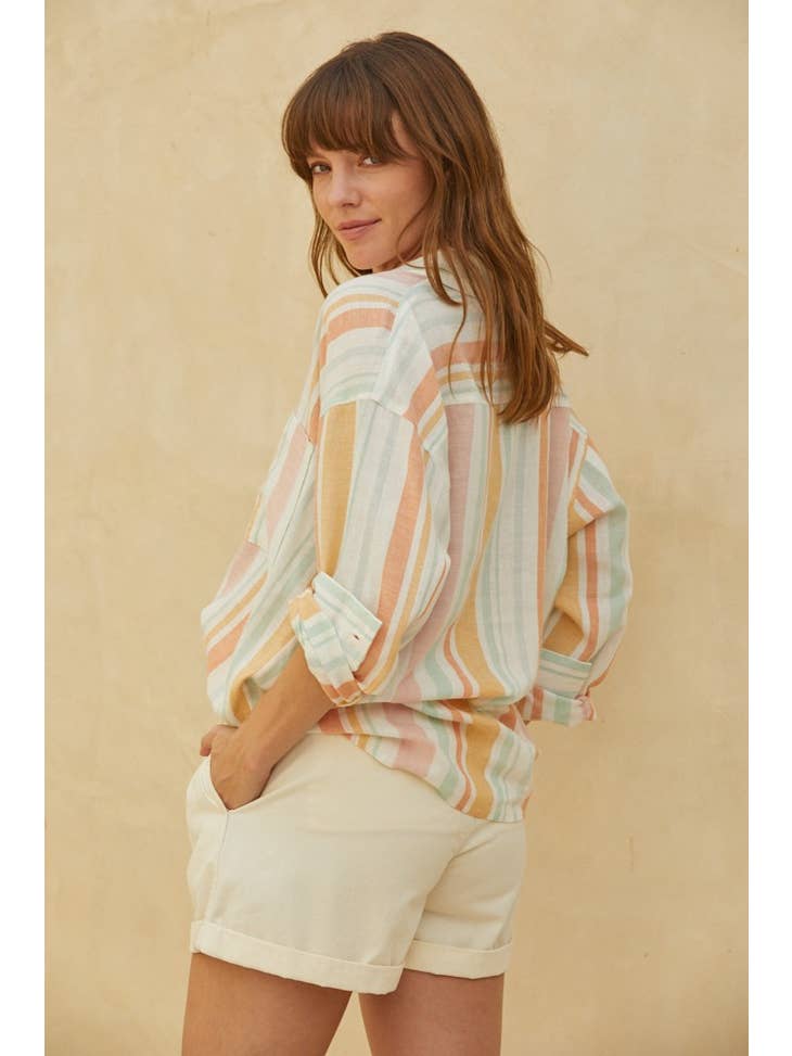 Lolly Stripe Button Down