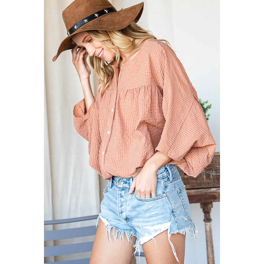 Pleated Dolman Sleeve Top