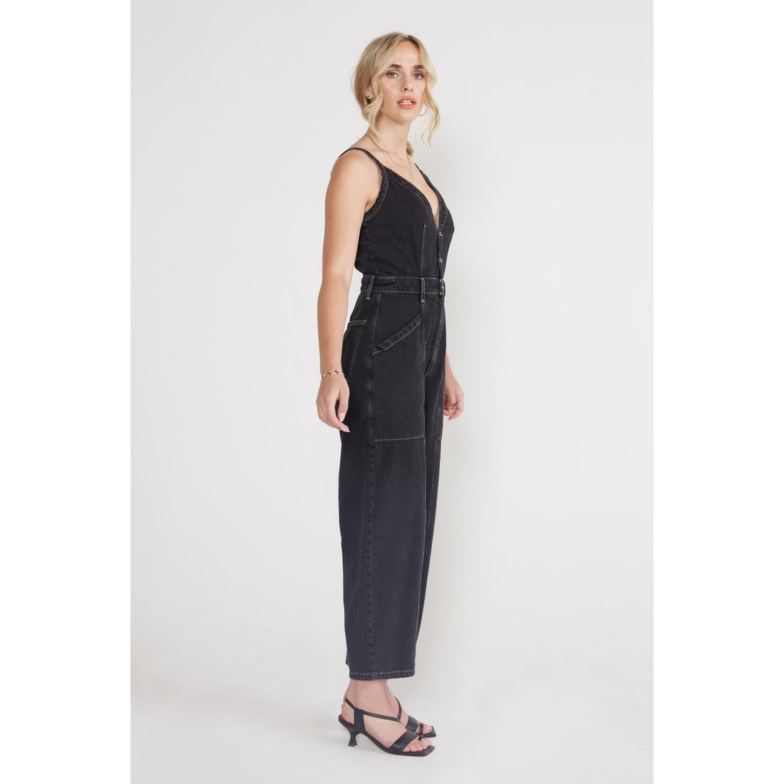 Milou Denim Jumpsuit - Obsidian