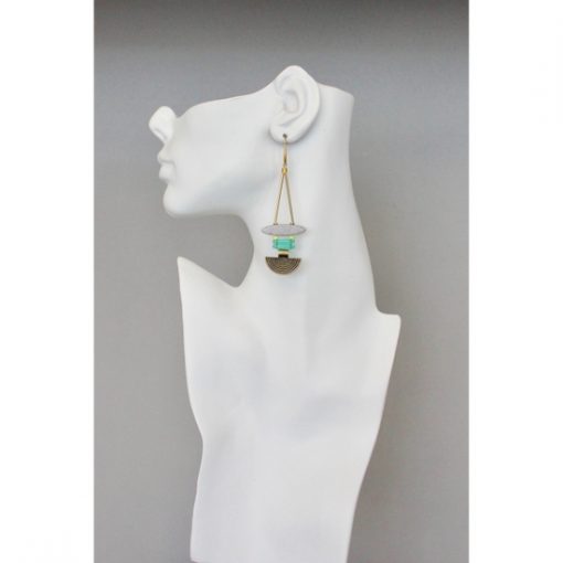 Geo Glass Earring