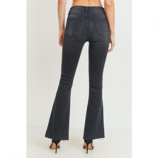 Scissor Cut Flare - Washed Black