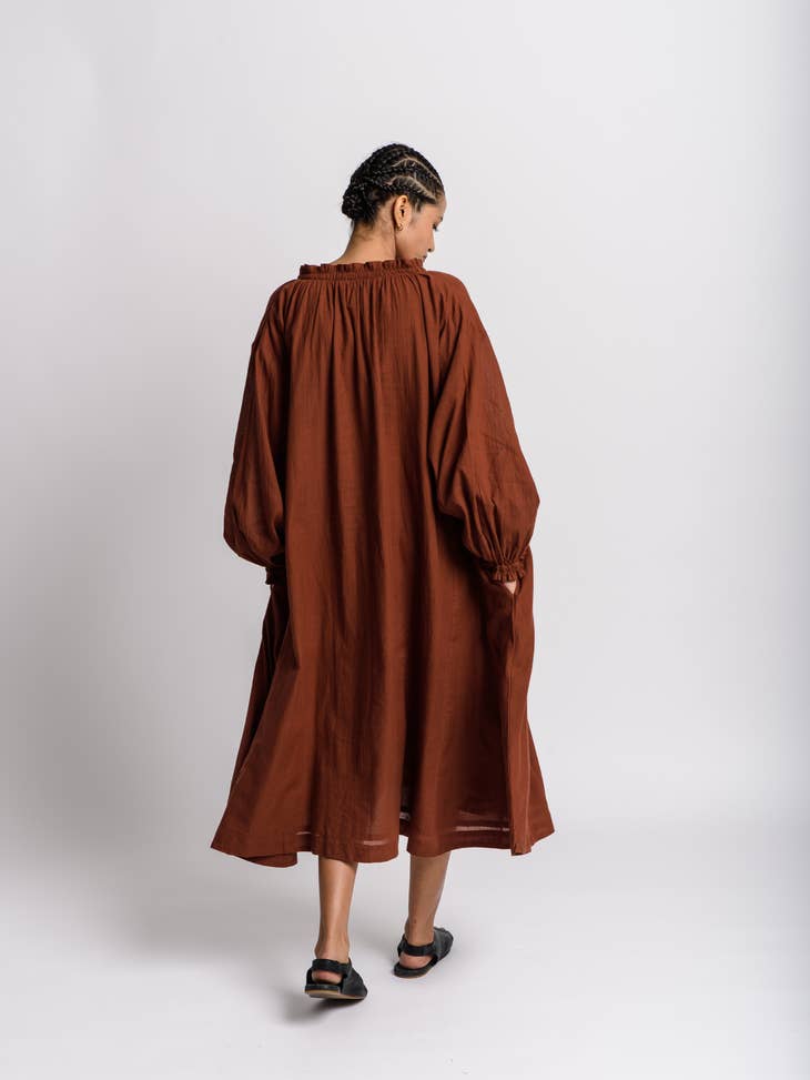 Flared Dress - Toasted Brown