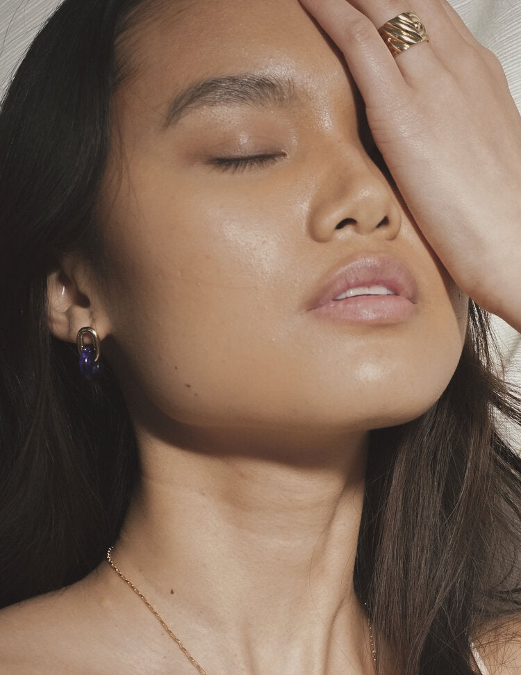 Anna Earrings - Cobalt