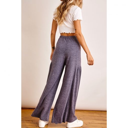 Jersey Pleated Pant - Denim