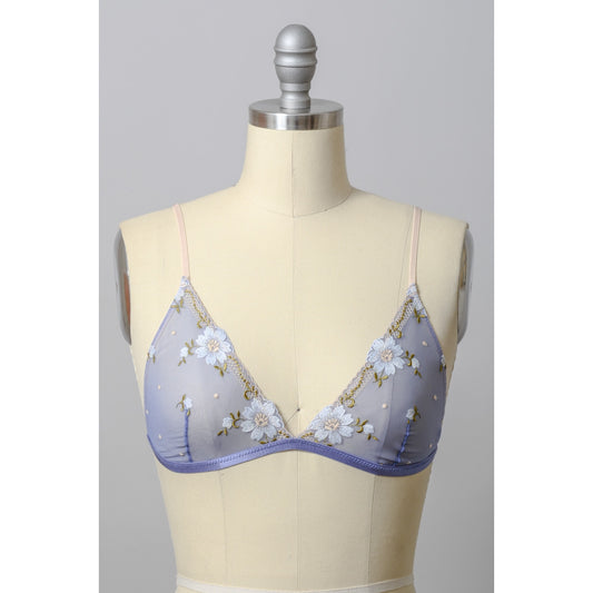 Floral Bralette - Periwinkle