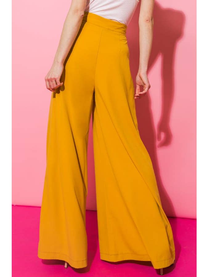 Solid Woven Pant - Mustard
