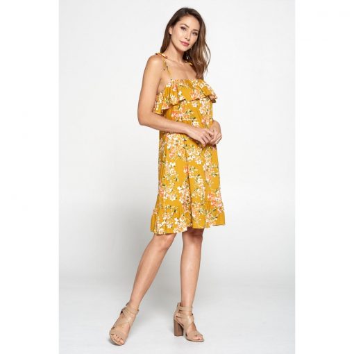 Ruffle Dress - Mustard