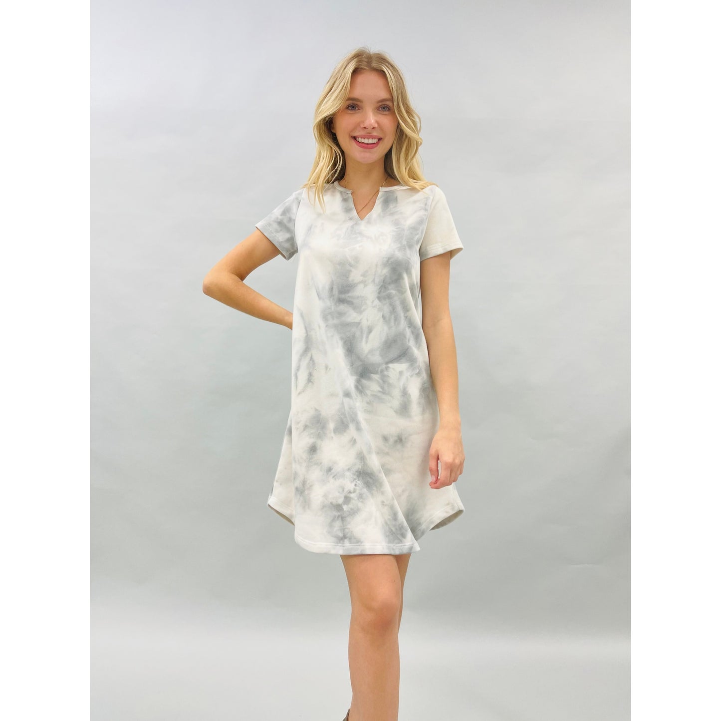 Tie Dye Dress - Grey