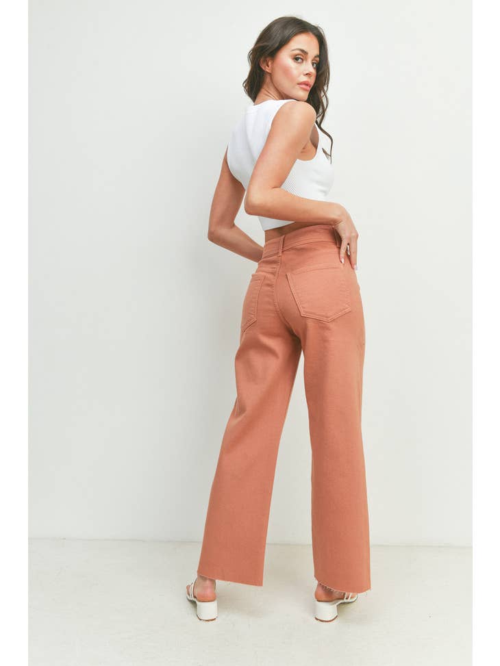 High Rise Utility Wide Leg - Soft Terracotta