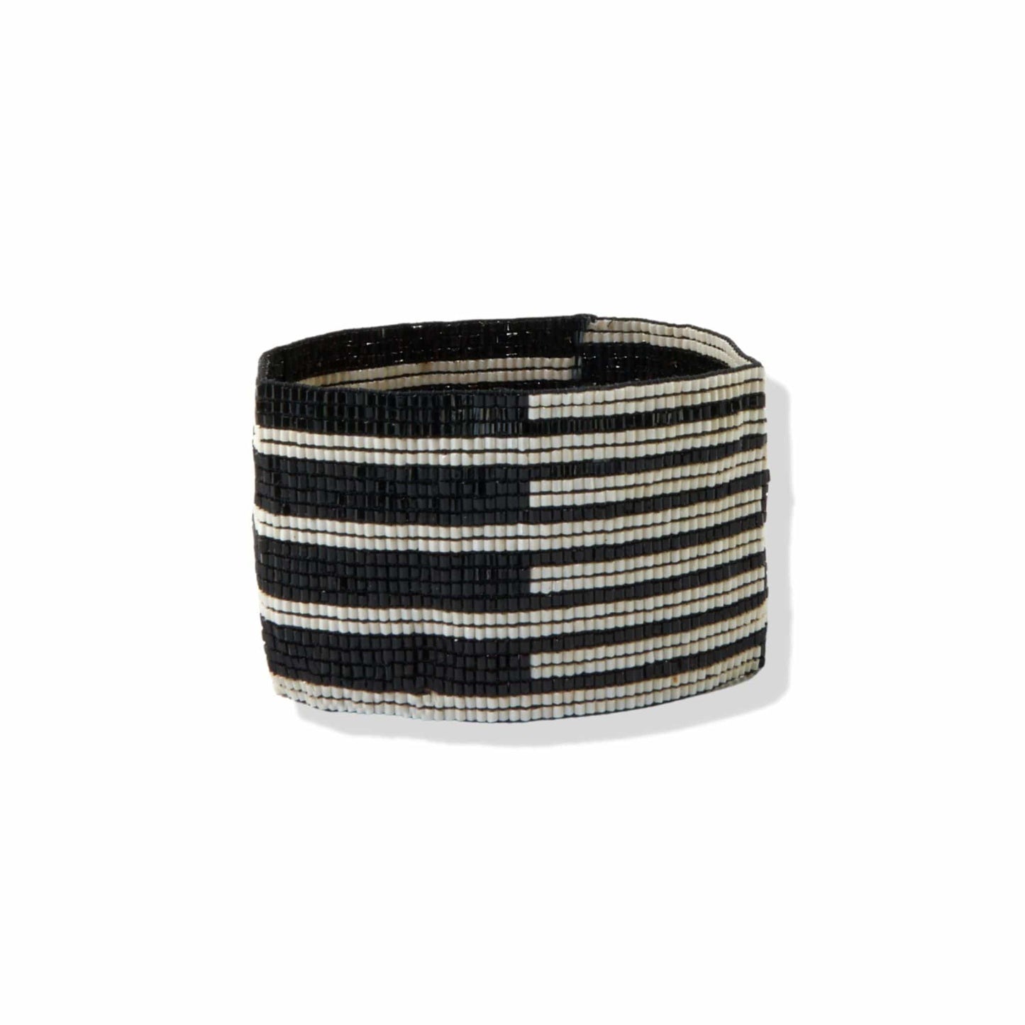 Brooklyn Beaded Stretch Bracelet - Black