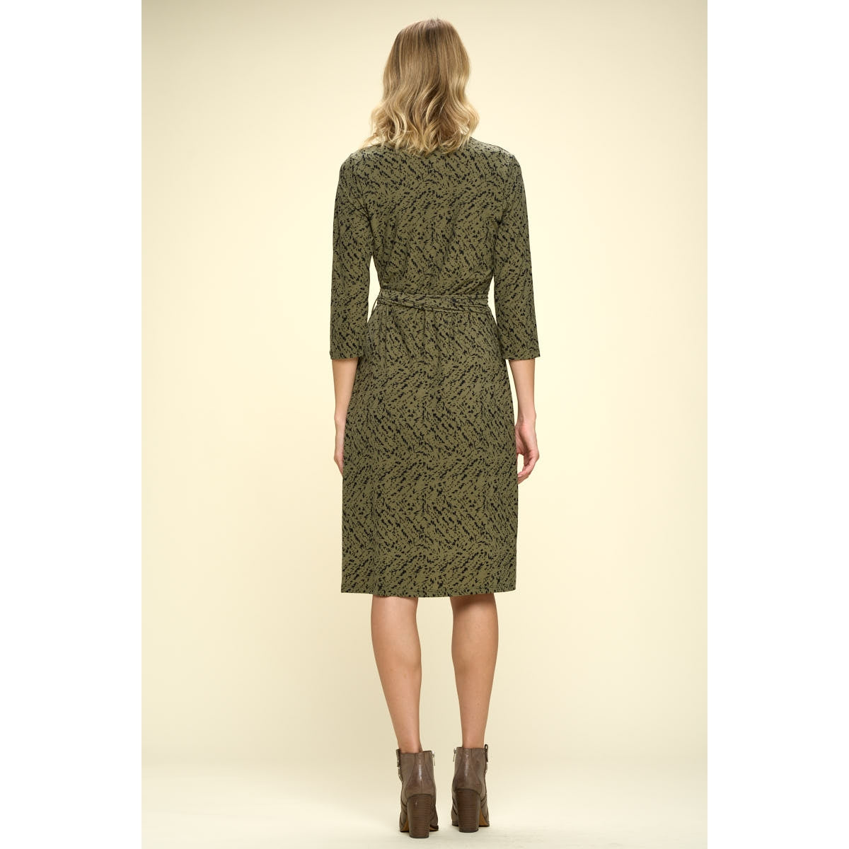 Jersey Wrap Dress - Olive