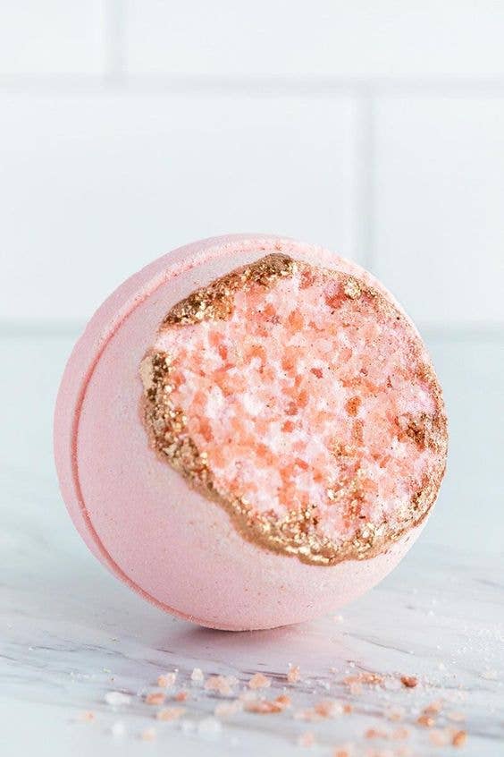 Latika Geode Bath Bomb - Rose Quartz